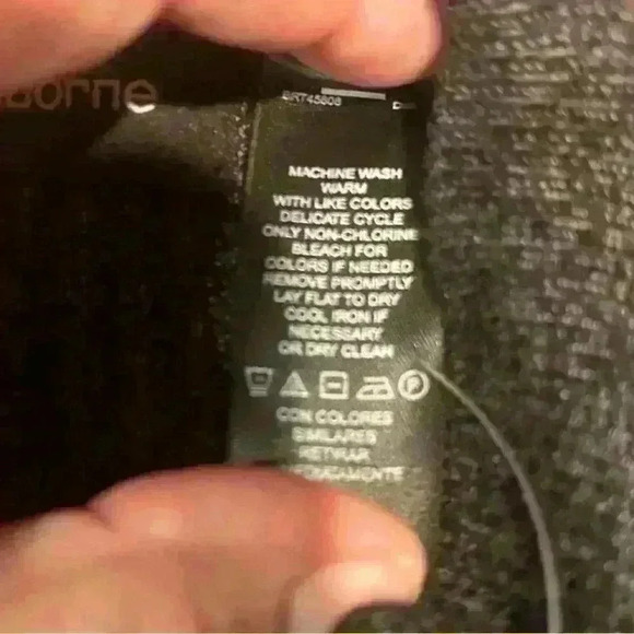 Claiborne Men’s Thin Cable Knit Full Zip Top & Bottom Gray Cardigan Size XXL New - Picture 4 of 9